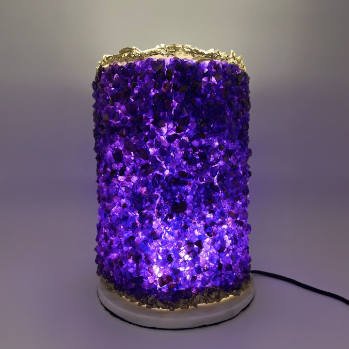 Amethyst Crystal LED Table Lamp