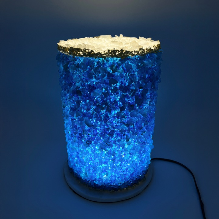 Blue Agate Crystal LED Table Lamp