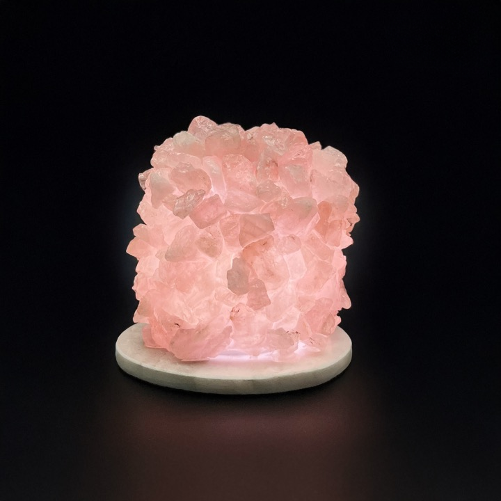 Rose Quartz Semiprecious Lamp