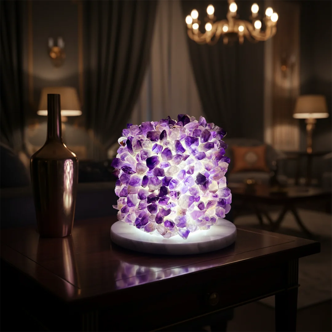 Amethyst Semiprecious Lamp