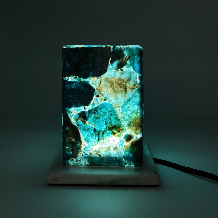 Amazonite Rectangle Lamp