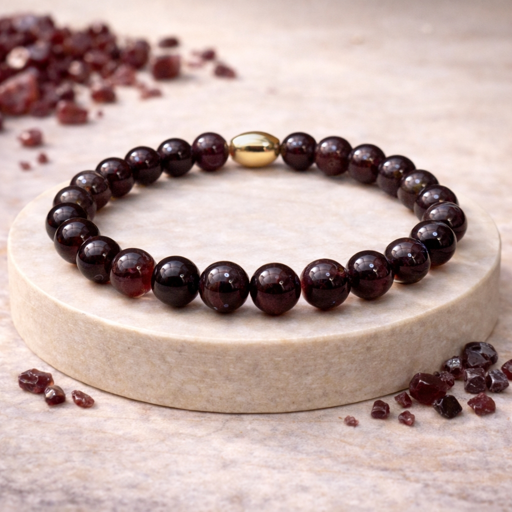 Garnet Semi-Precious Bracelet