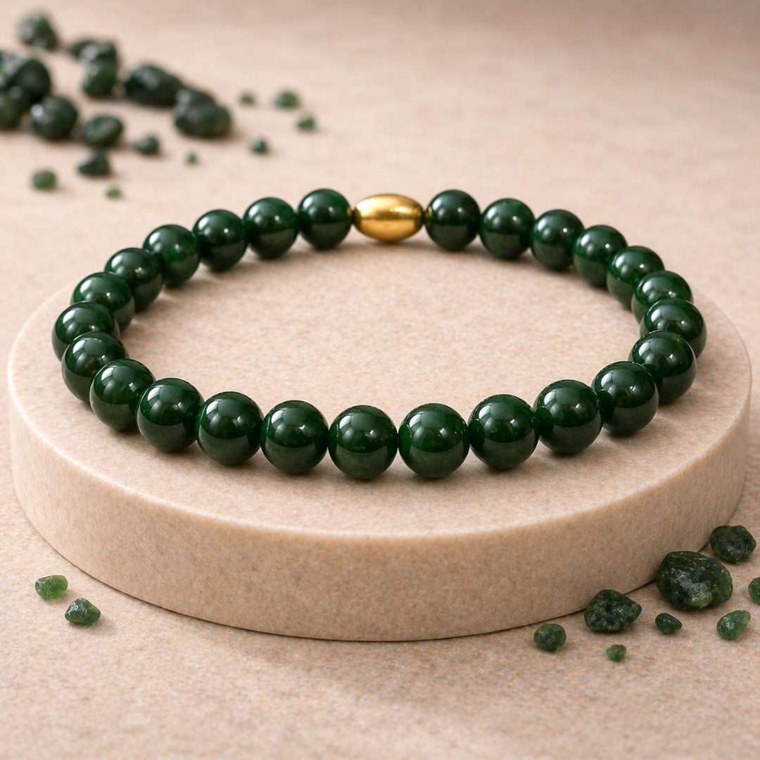 Green Jade Semi-Precious Bracelet
