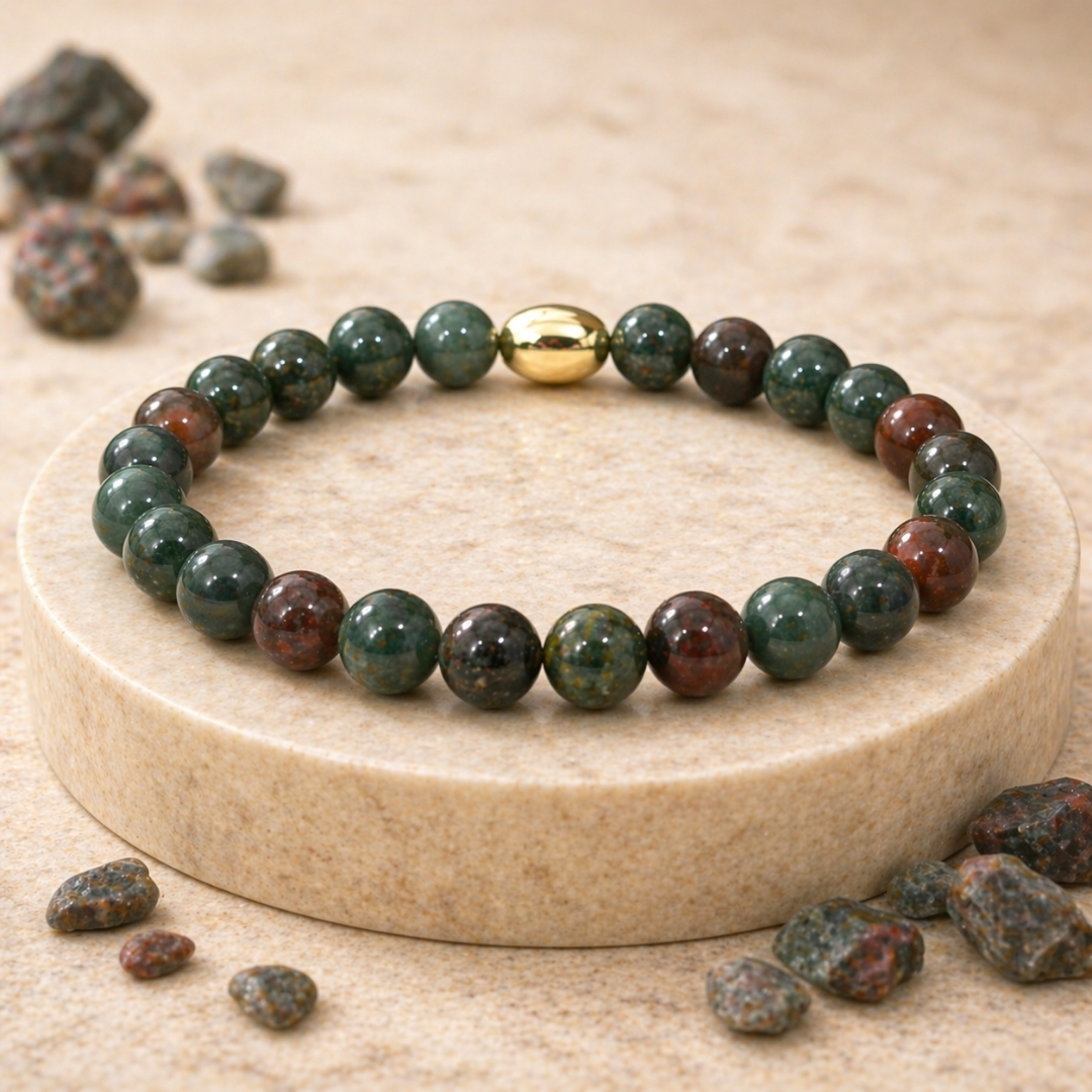 Indian Bloodstone Semi-Precious Bracelet
