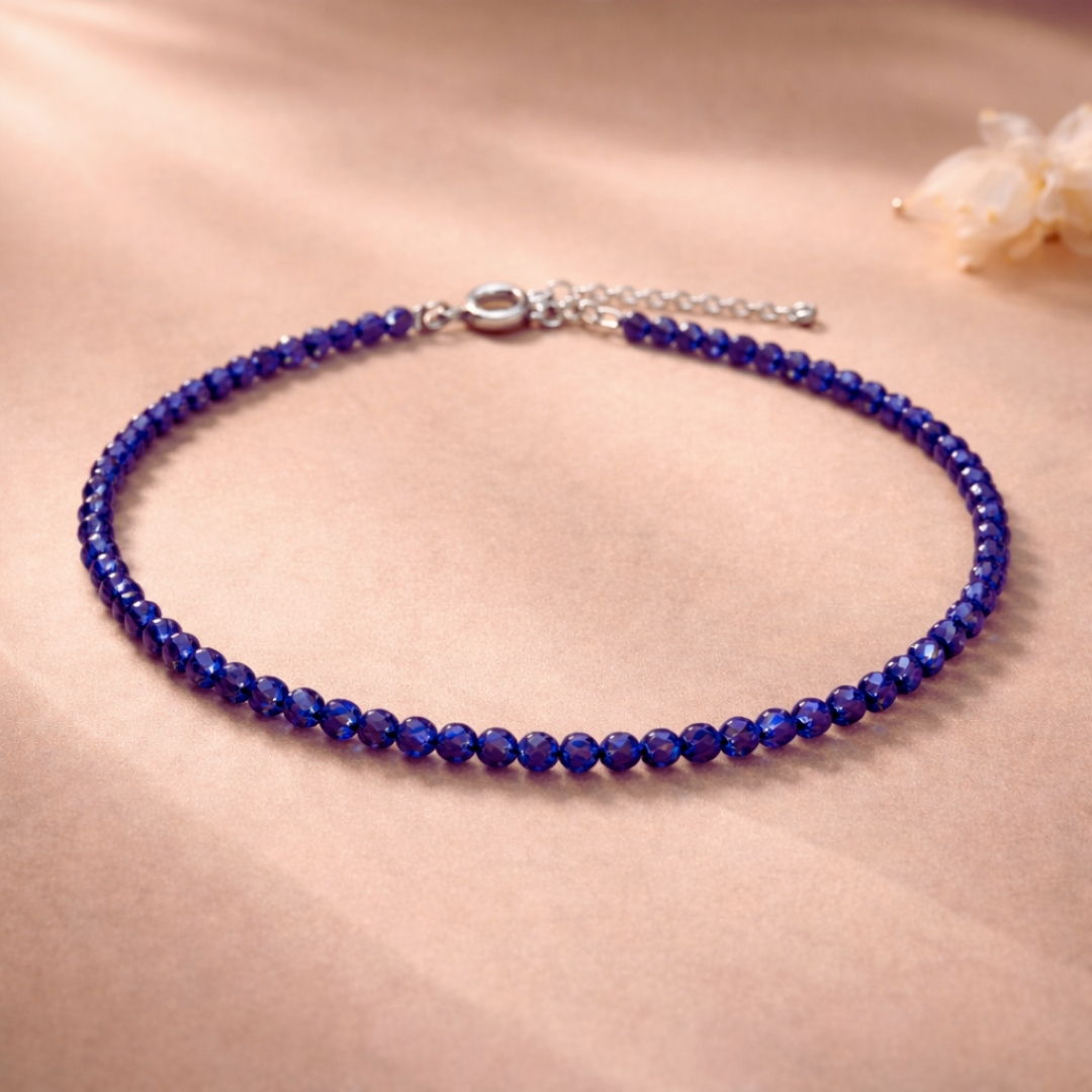 Lapis Lazuli Crystal Anklet