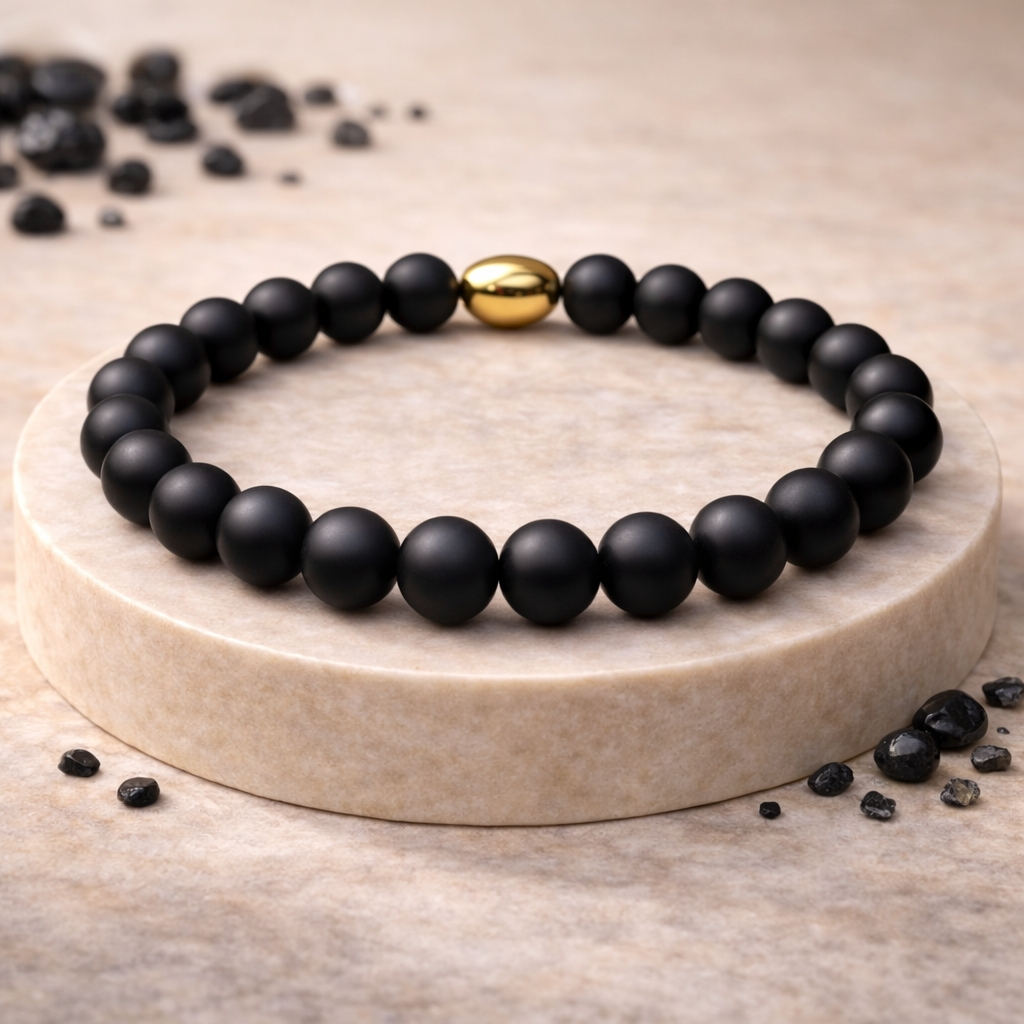 Matte Finish ONYX Semi-Precious Bracelet