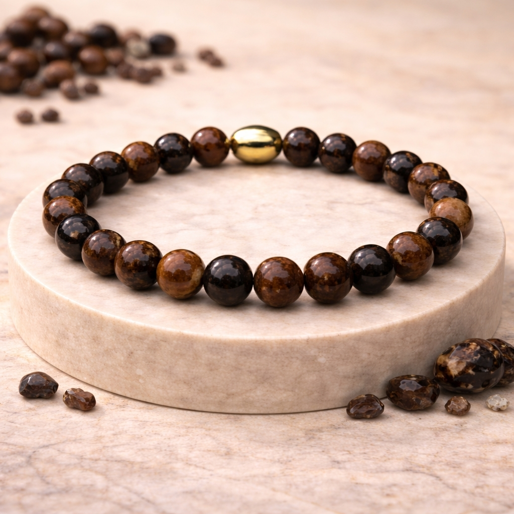 Mahogany Jasper Semi-Precious Bracelet