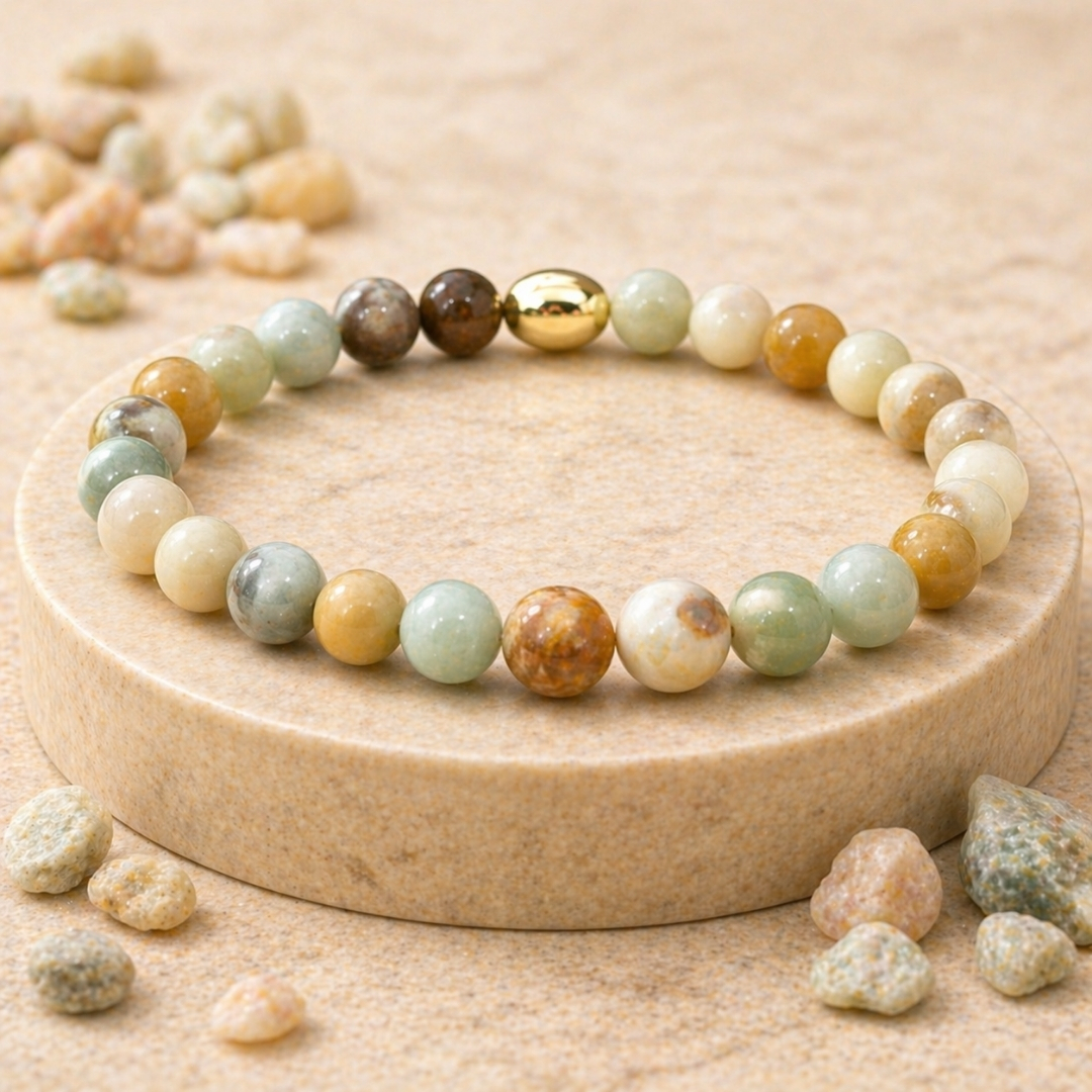 Multi Amazonite Semi-Precious Bracelet