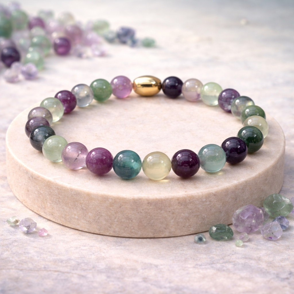 Multi Fluorite Semi-Precious Bracelet
