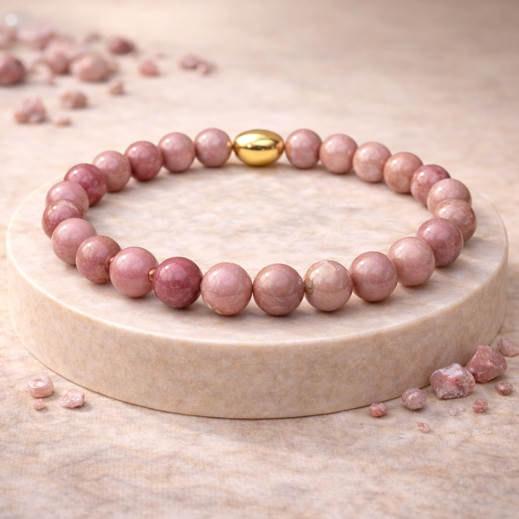 Rhodonite Semi-Precious Bracelet