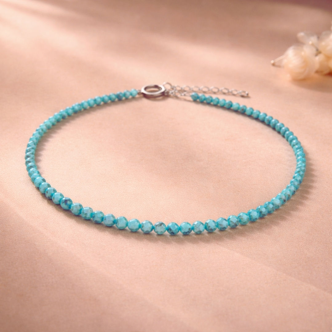 Turquoise Crystal Anklet