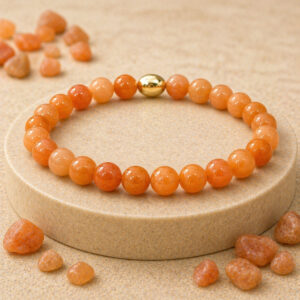 Orange Aventurine Semi-Precious Bracelet