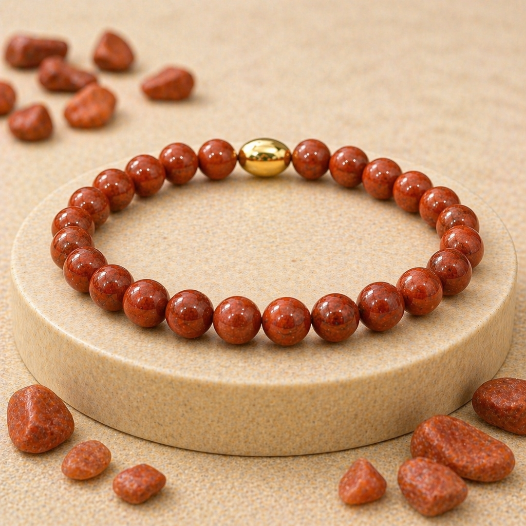Red Jasper Semi-Precious Bracelet