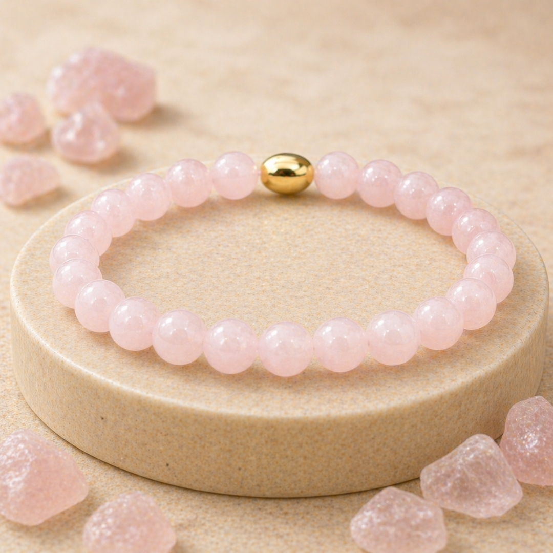 Rose Quartz Semi-Precious Bracelet